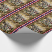 Baseball: Vintages Wrapping Paper Geschenkpapier (Ecke)