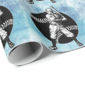 Baseball: Vintages Wrapping Paper Geschenkpapier (Rolleneckpunkt)