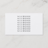 Baseball Visitenkarte (Rückseite)