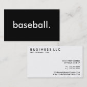baseball. visitenkarte (Vorne/Hinten)