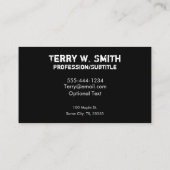 Baseball-Visitenkarte Visitenkarte (Rückseite)