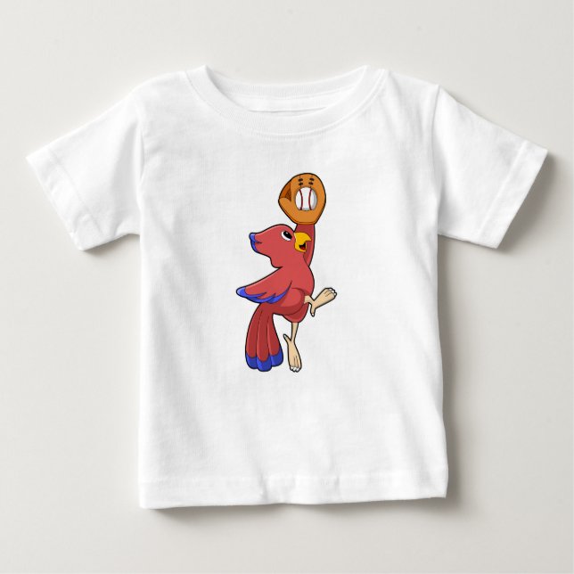 Baseball-Vogel mit Baseball-Handschuh Baby T-shirt (Vorderseite)