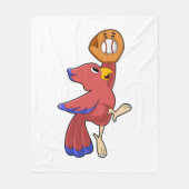 Baseball-Vogel mit Baseball-Handschuh Fleecedecke (Vorderseite)