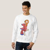 Baseball-Vogel mit Baseball-Handschuh Sweatshirt (Vorne ganz)