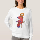 Baseball-Vogel mit Baseball-Handschuh T-Shirt (Vorderseite)