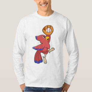 Baseball-Vogel mit Baseball-Handschuh T-Shirt