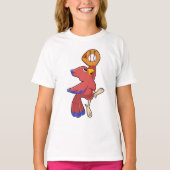 Baseball-Vogel mit Baseball-Handschuh T-Shirt (Vorderseite)