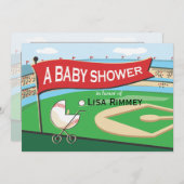 Baseball-Wagen-Babyparty-Einladung Einladung (Vorne/Hinten)