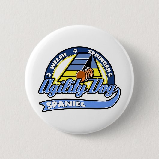 Baseball-WaliserSpringerspaniel-Agility Button (Vorderseite)