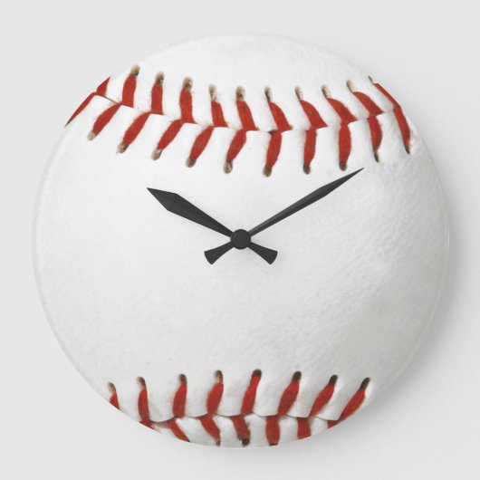 Baseball - Wall Clock Große Wanduhr (Vorderseite)