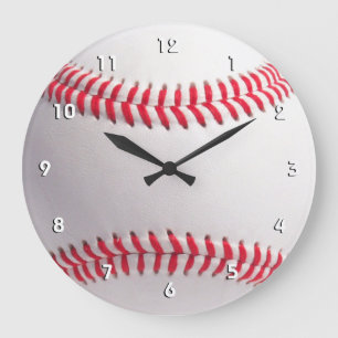 Baseball Wall Clock with numbers Große Wanduhr