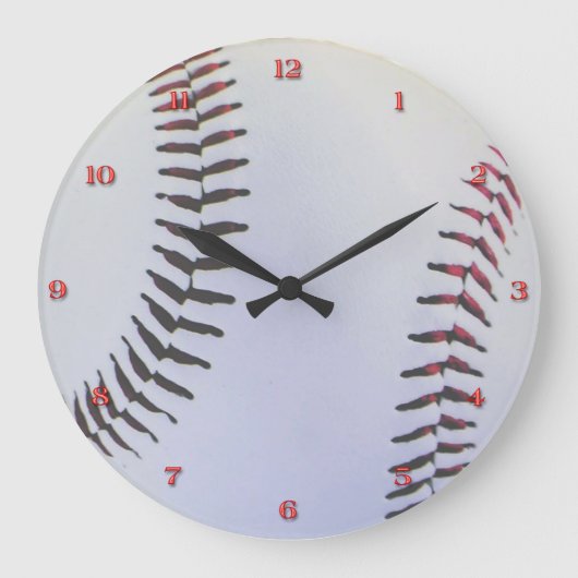 Baseball-Wall-Uhr Große Wanduhr (Vorderseite)