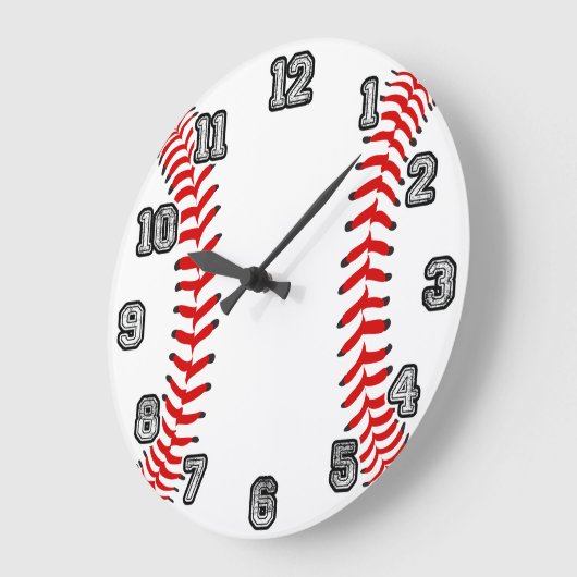Baseball-Wanduhr Große Wanduhr (Winkel)