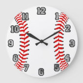 Baseball-Wanduhr Große Wanduhr (Vorderseite)