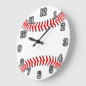 Baseball-Wanduhr Große Wanduhr (Winkel)