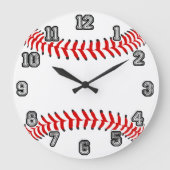 Baseball-Wanduhr Große Wanduhr (Vorderseite)
