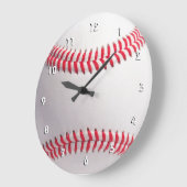 Baseball-Wanduhr mit Zahlen Große Wanduhr (Winkel)