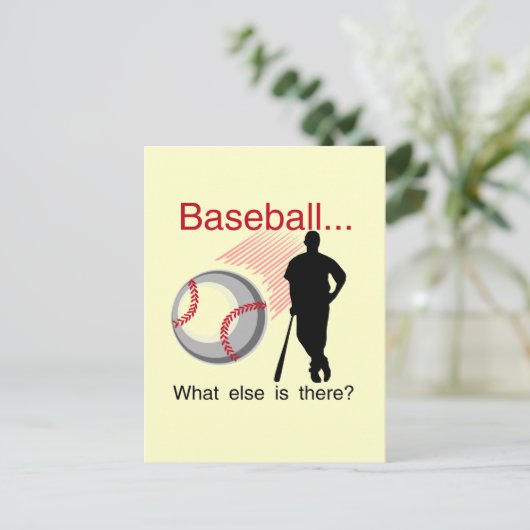 Baseball, was sonst T - Shirt und Geschenke Postkarte (Stehend Vorderseite)