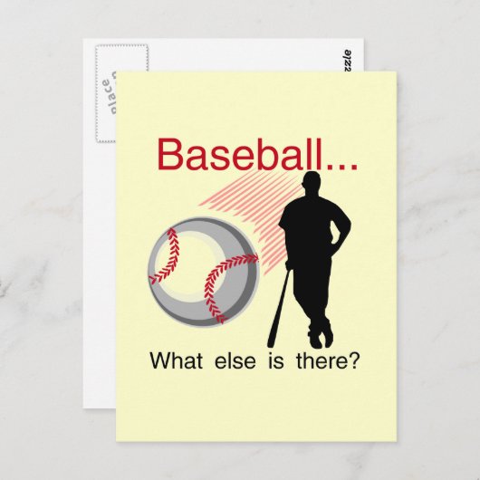 Baseball, was sonst T - Shirt und Geschenke Postkarte (Vorne/Hinten)