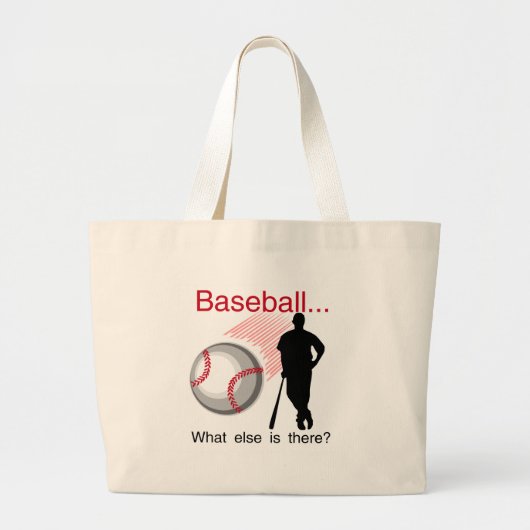 Baseball was sonst T - Shirts und Geschenke Jumbo Stoffbeutel (Vorne)