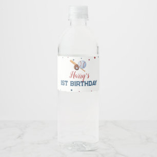 Baseball Wasser Flasche Etikett Geburtstagsjungdus
