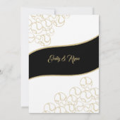 Baseball Wedding Gold und Black Einladung (Rückseite)