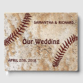 Baseball Wedding Guest Book, Personalisiert Gästebuch (Vorderseite)
