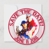 Baseball Wedding Rett-the-Date-HOWARD,Option 1 Einladung (Vorderseite)