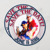 Baseball Wedding Rett-the-Date-HOWARD,Option 3 Save The Date (Vorne/Hinten)