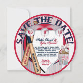 Baseball Wedding Rett-the-Date-HOWARD,Option 4 Einladung (Rückseite)