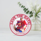 Baseball Wedding Rett-The-Date-Template 01 Save The Date (Stehend Vorderseite)