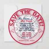 Baseball Wedding Rett-The-Date-Template 01 Save The Date (Rückseite)