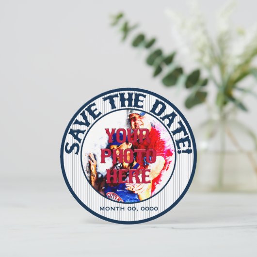 Baseball Wedding Rett-The-Date-Template 02 Save The Date (Stehend Vorderseite)