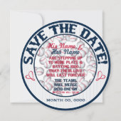Baseball Wedding Rett-The-Date-Template 02 Save The Date (Rückseite)