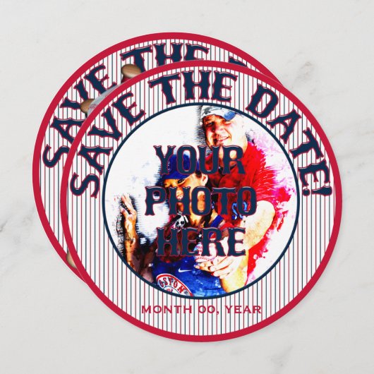 Baseball Wedding Rett-The-Date-Template 04 Save The Date (Vorne/Hinten)