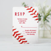 Baseball Wedding RSVP Karte (Stehend Vorderseite)