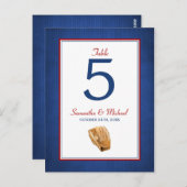 Baseball Wedding Tischnummer (Vorne/Hinten)