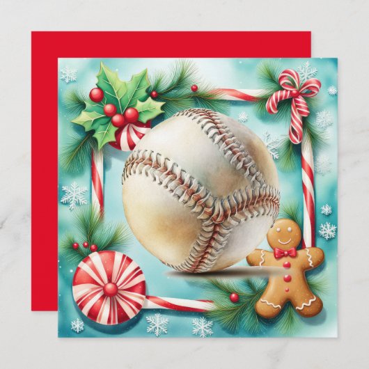 Baseball Weihnachten (Vorne/Hinten)