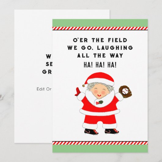 Baseball Weihnachten (Vorne/Hinten)