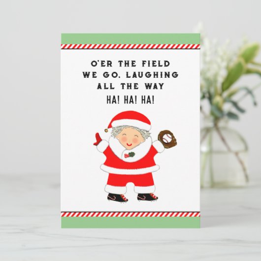 Baseball Weihnachten (Stehend Vorderseite)