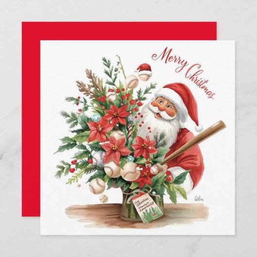 Baseball Weihnachten (Vorne/Hinten)