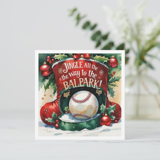 Baseball Weihnachten (Stehend Vorderseite)