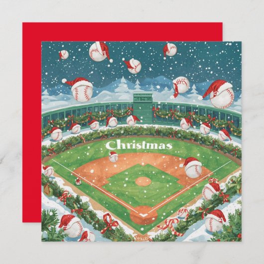 Baseball Weihnachten (Vorne/Hinten)