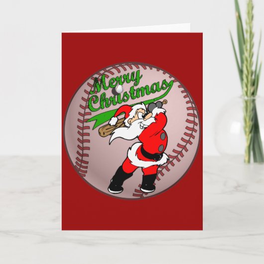 Baseball Weihnachten 2 Grußkarte (Vorderseite)