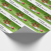 Baseball Weihnachten als Geschenkpapier (Ecke)