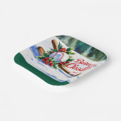 Baseball Weihnachten "Batter Up for Christmas!" Pappteller (Gewinkelt)