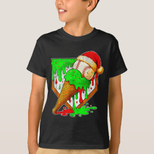 Baseball Weihnachten Christmas Baseball Eis Drip B T-Shirt