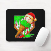 Baseball Weihnachten Christmas Baseball Eiscreme T Mousepad (Mit Mouse)