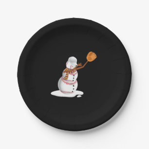 Baseball Weihnachten Dubbing Snowman Geschenk Mama Pappteller