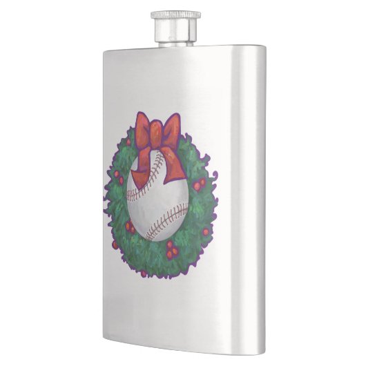 Baseball Weihnachten Flachmann (Links)